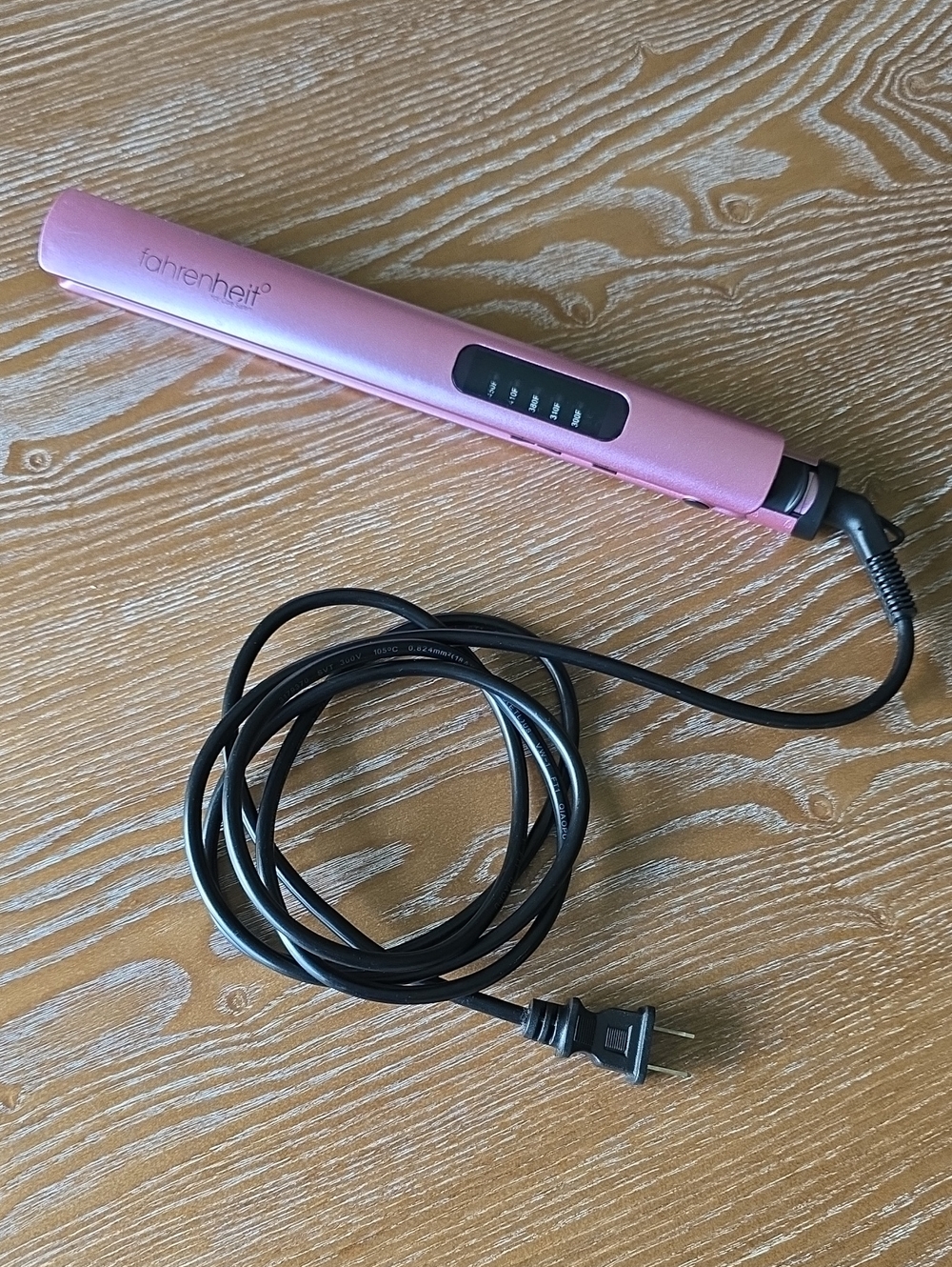 1" Fahrenheit Pink Hair Straightener - Professional Ceramic Flat Iron